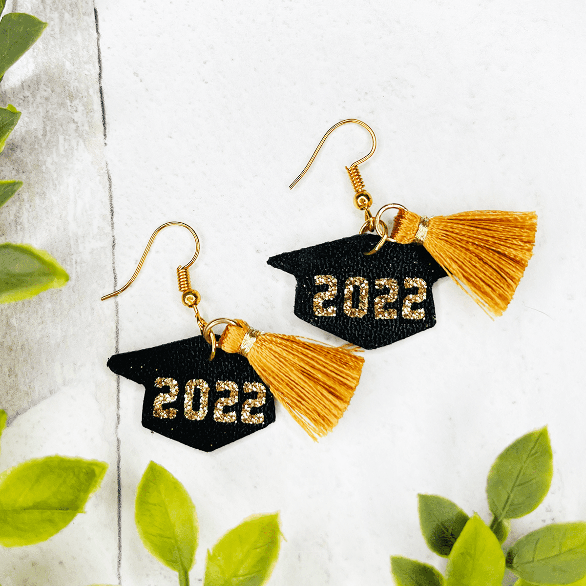 DIY Cricut Graduation Cap Earrings