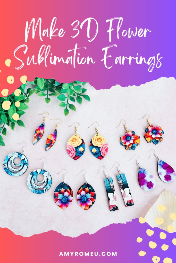 Flower Sublimation Earrings