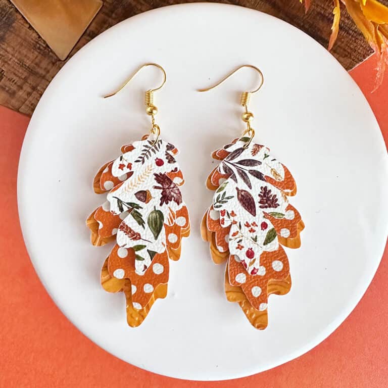 How to Make Easy Faux Leather Fall Leaf Earrings