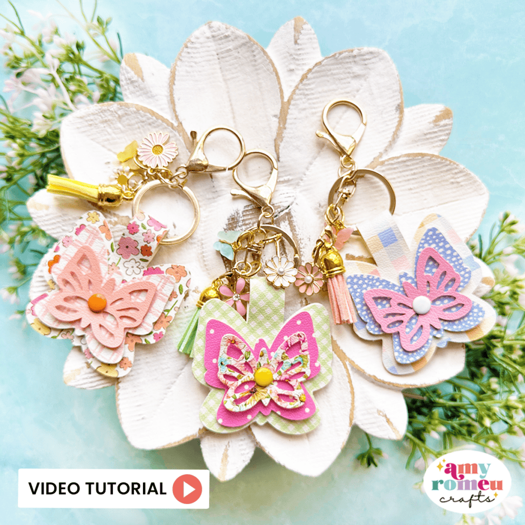 Layered Faux Leather Butterfly Earrings made with a Cricut