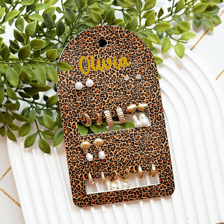 DIY Faux Leather Travel Earring Holder