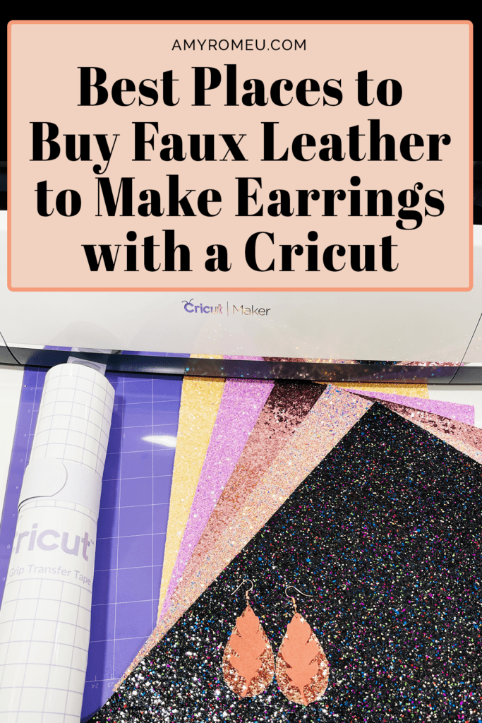 How to Make Faux Leather Earrings with a Cricut - Amy Romeu