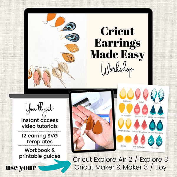 Making earrings with hot sale cricut explore air 2