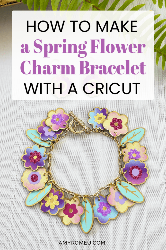 Cricut Spring Flowers Charm Bracelet