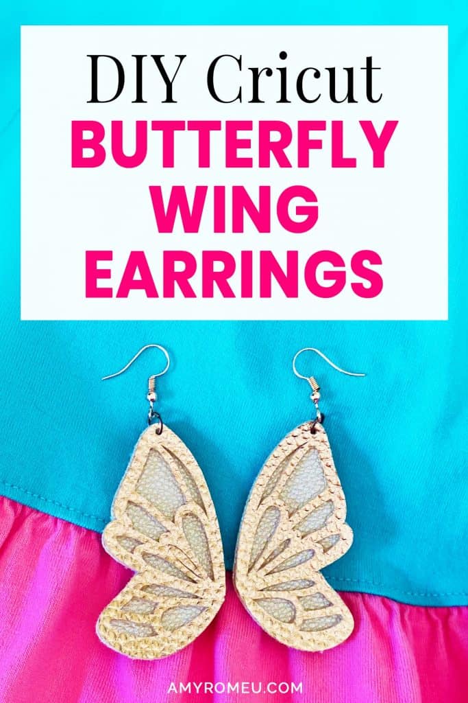 faux leather butterfly earrings