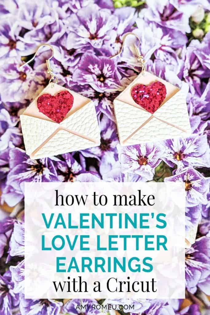 valentine's day love letter earrings