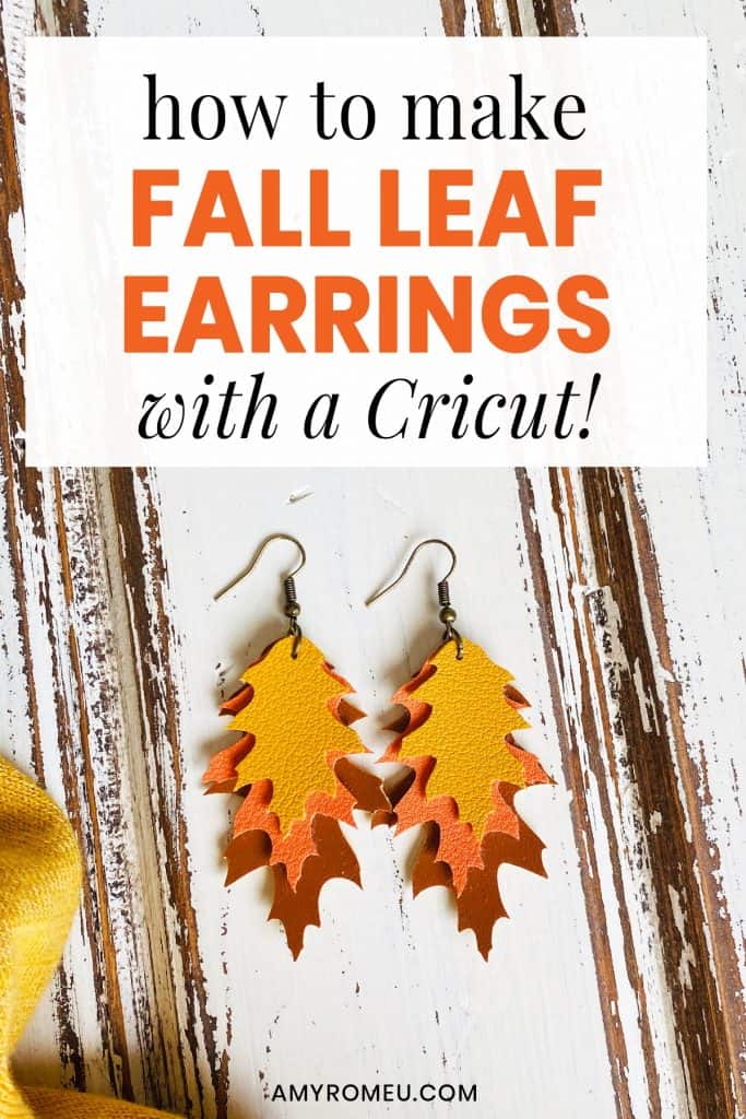 layered fall leaf earrings in three colors of fall