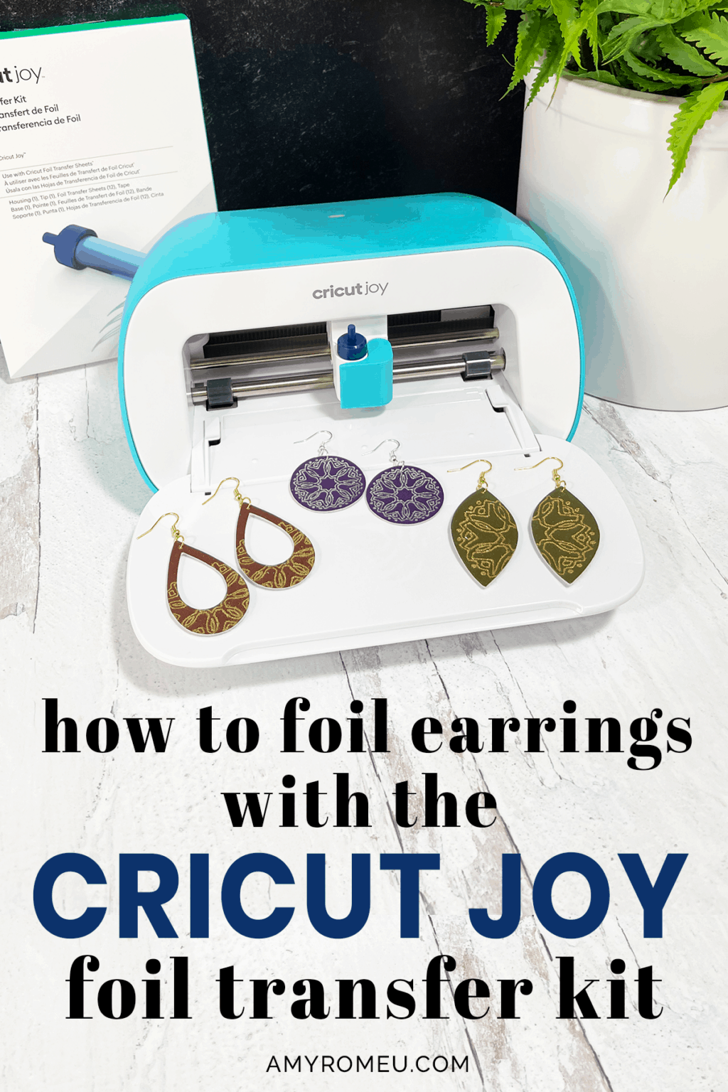 Cricut Joy Foiled Faux Leather Earrings Amy Romeu