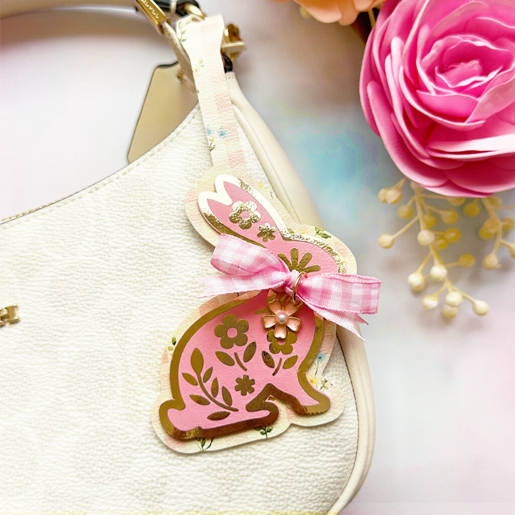 Spring Bunny Purse Charm made with a Cricut
