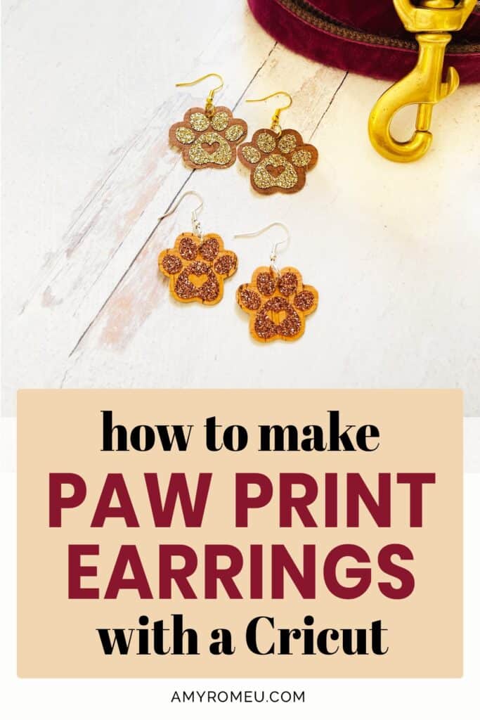 How to Make Faux Leather Earrings with a Cricut - Amy Romeu