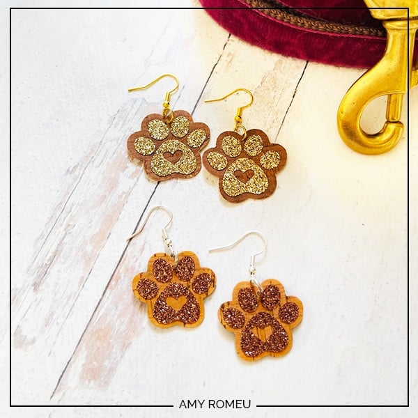 Paw hot sale print earrings