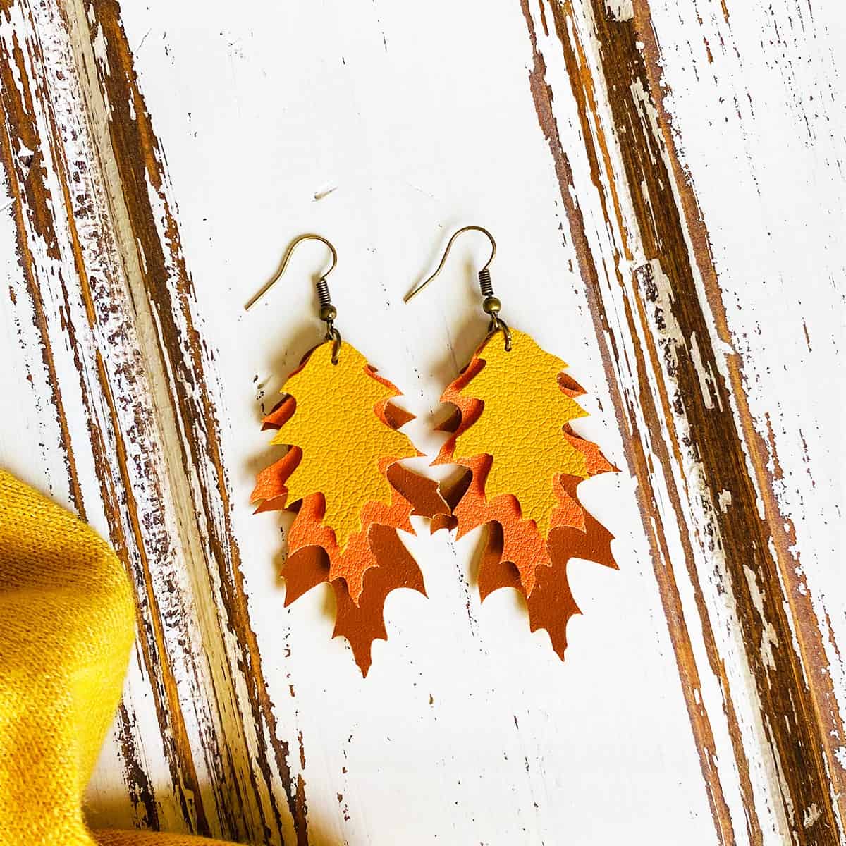 How to Make Faux Leather Fall Leaf Earrings