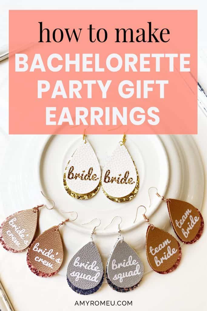 bride and bride squad bachelorette party earrings