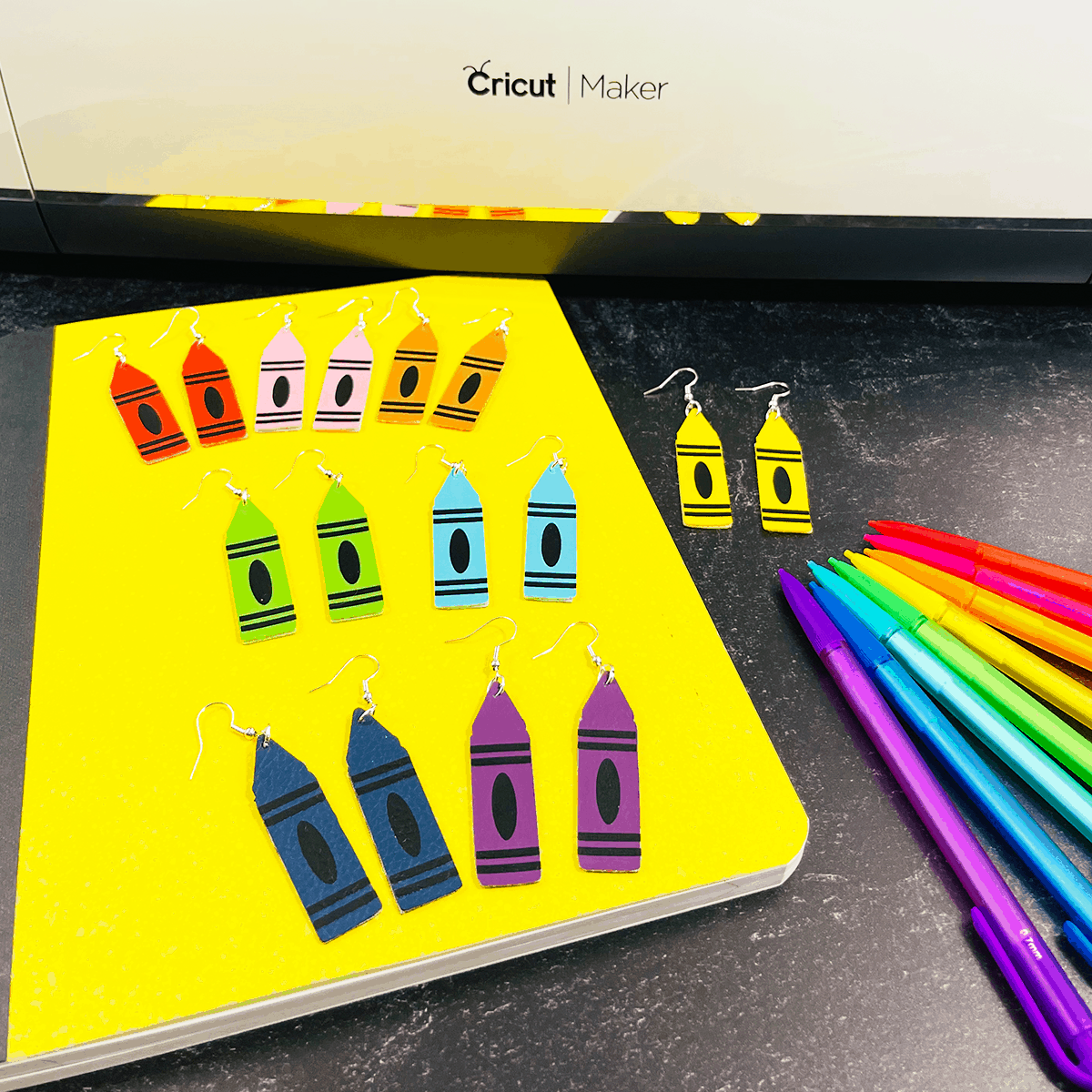Make Crayon Earrings with a Cricut