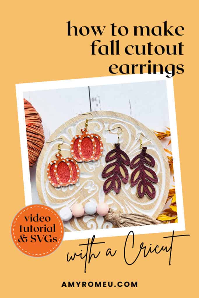 How to Make Fall Faux Leather Cutout Earrings with a Cricut