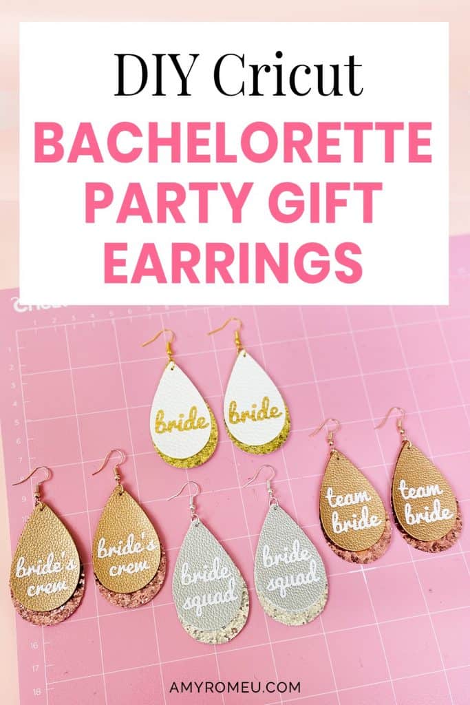 faux leather Bachelorette Party earrings