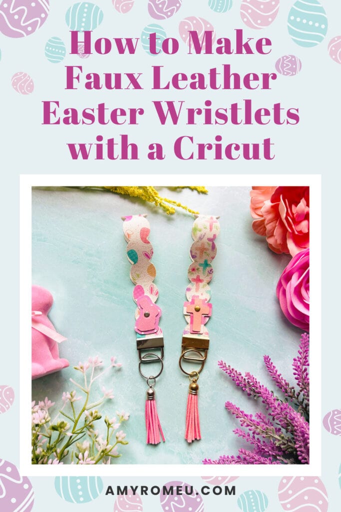 faux leather Easter wristlets