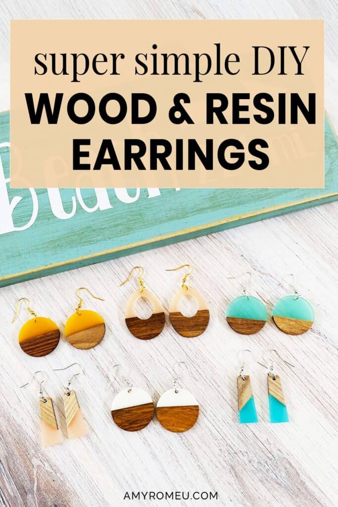 Super Simple DIY Wood & Resin Earrings