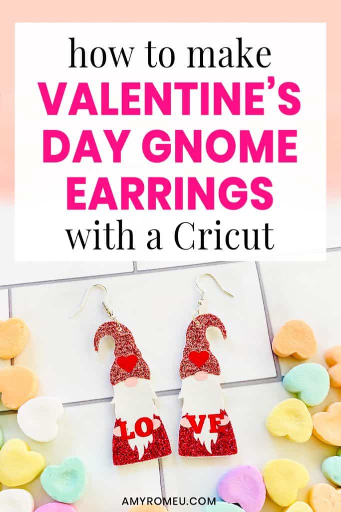 How to Make Valentine's Day Gnome Earrings with a Cricut