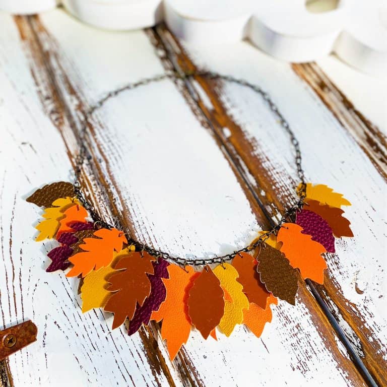 How to Make a Fall Leaves Necklace with a Cricut