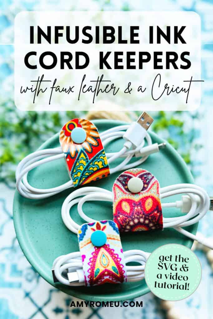 colorful faux leather cord keepers