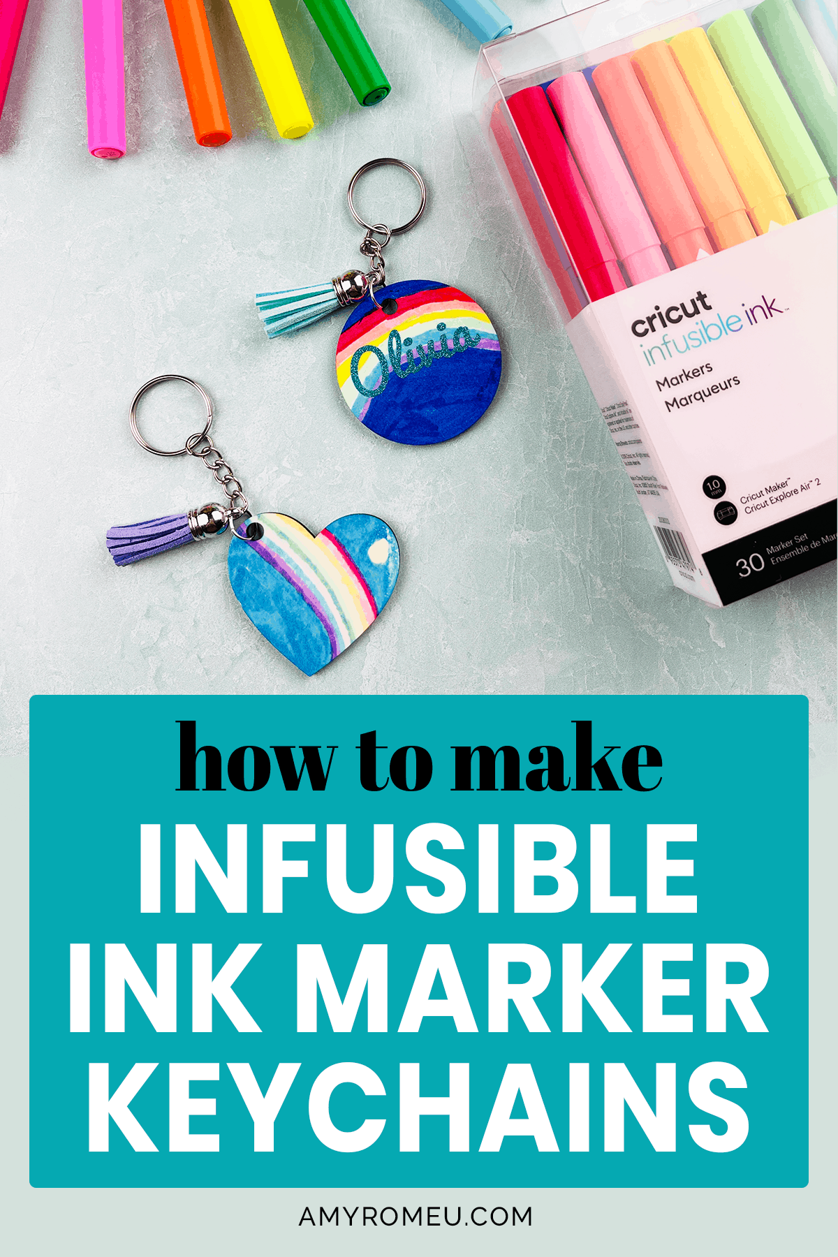 How to Use Cricut Infusible Ink Markers to Make A Keychain Amy Romeu