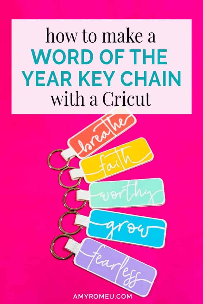 DIY word of the year keychains