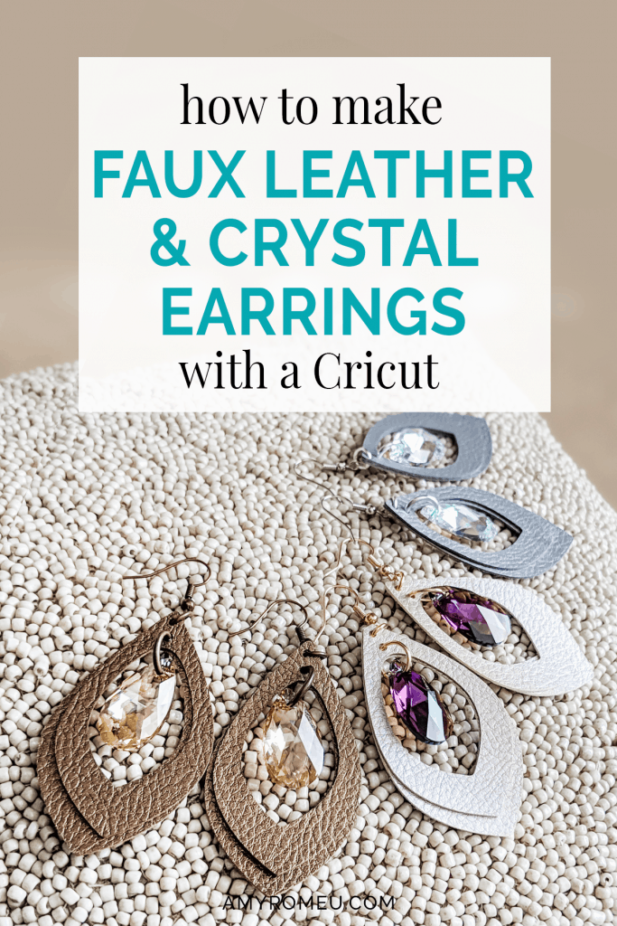 Download How To Make Faux Leather Earrings With Crystals On A Cricut Amy Romeu SVG, PNG, EPS, DXF File