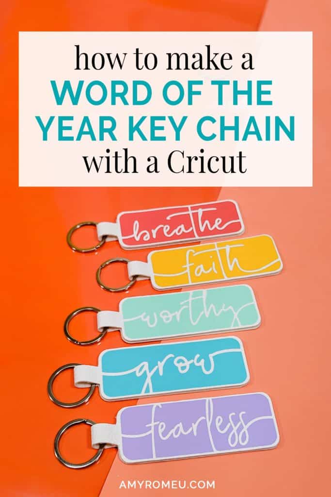 DIY word of the year keychain