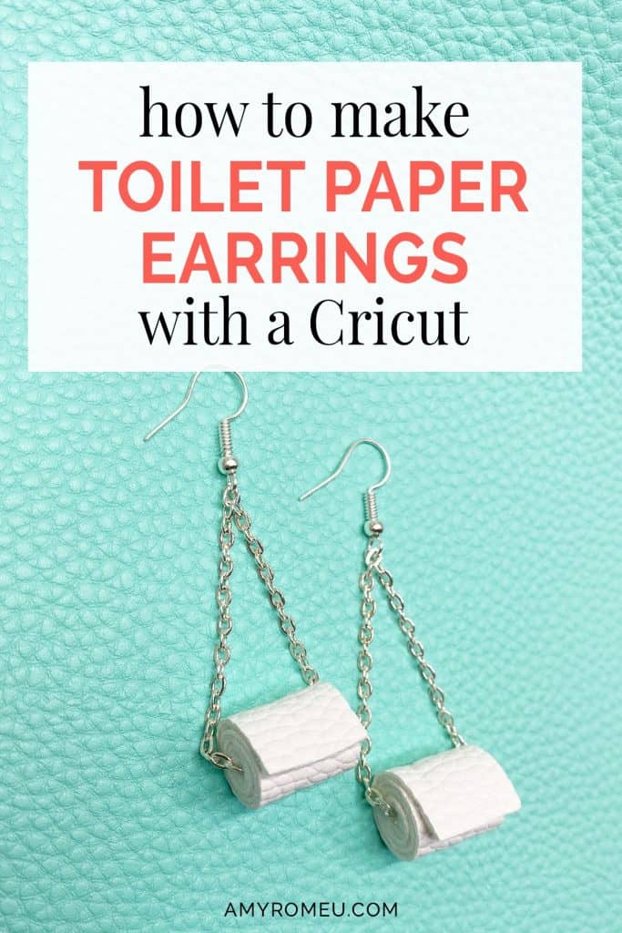 faux leather toilet paper earrings