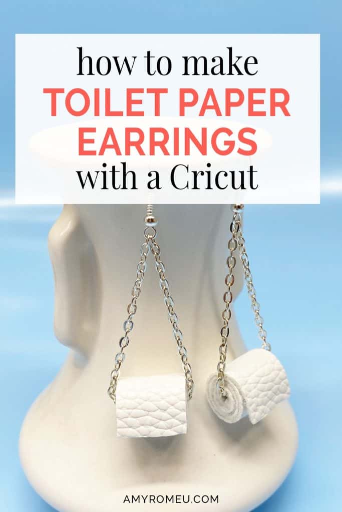 faux leather toilet paper earrings