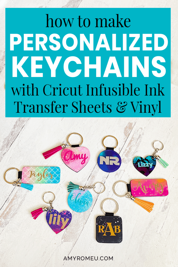 Personalized Cricut Infusible Ink Keychains - Amy Romeu