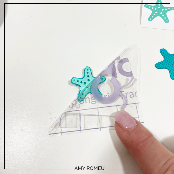 making starfish earrings with vinyl and Cricut Joy