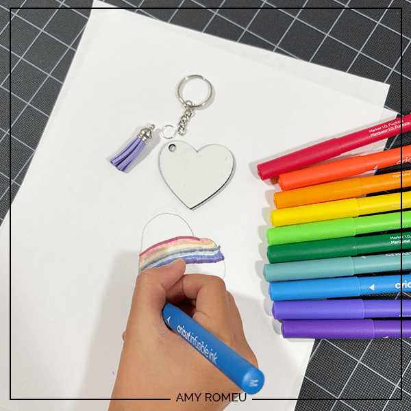 diy keychain with infusible ink markers