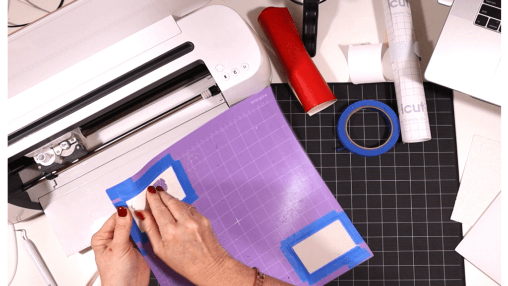 removing faux leather shapes from Cricut mat