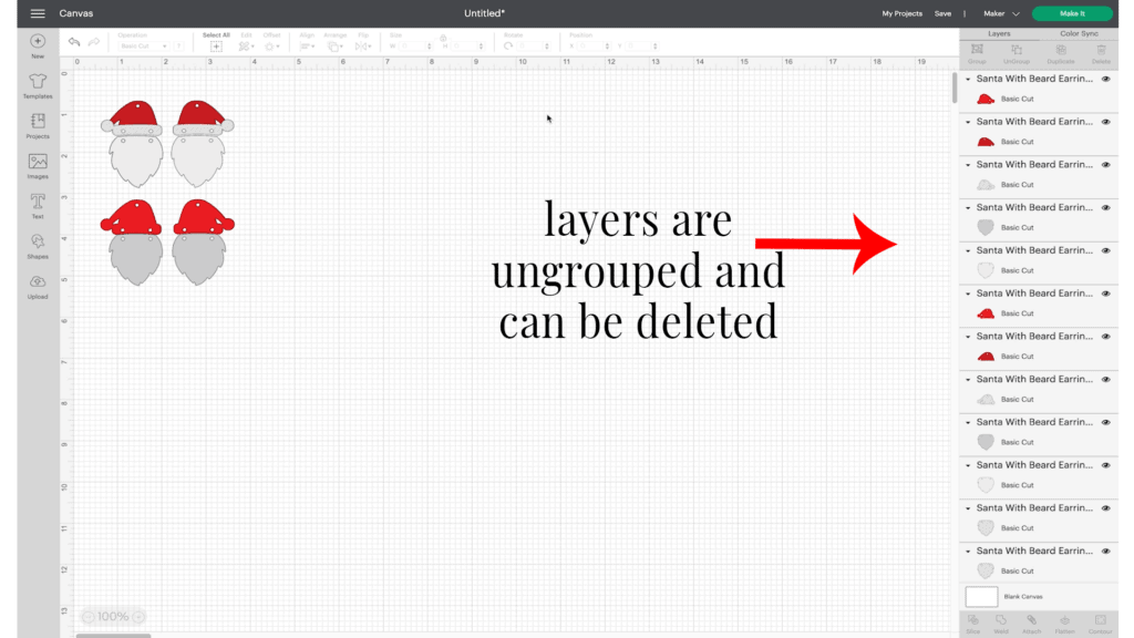 ungrouped layers in Design Space