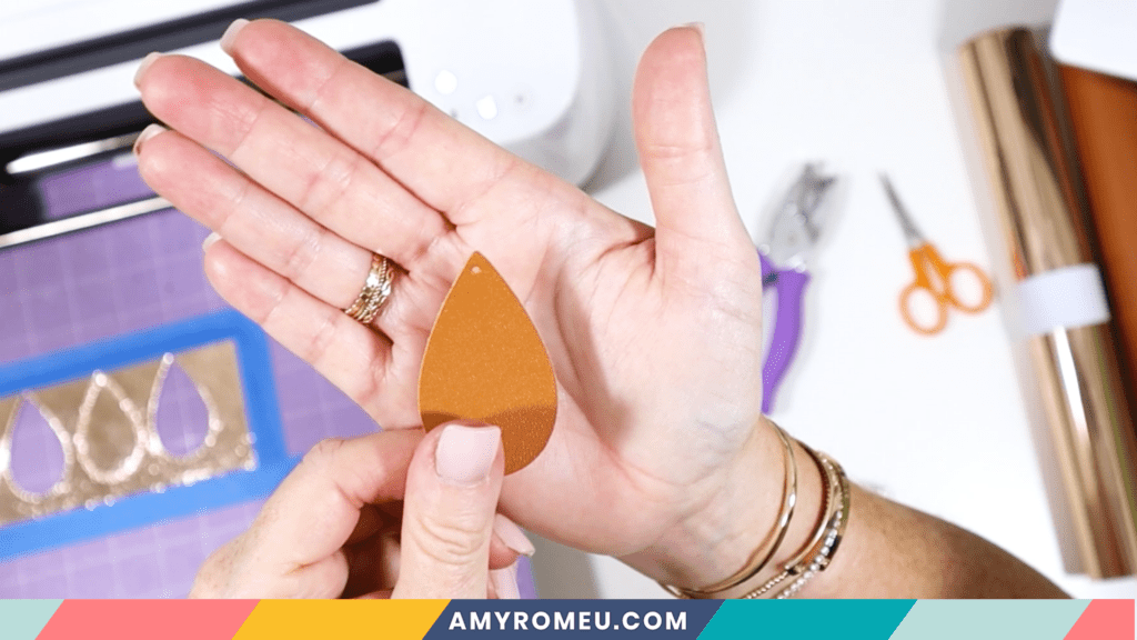 How to Make Holes in Faux Leather Earrings - Amy Romeu