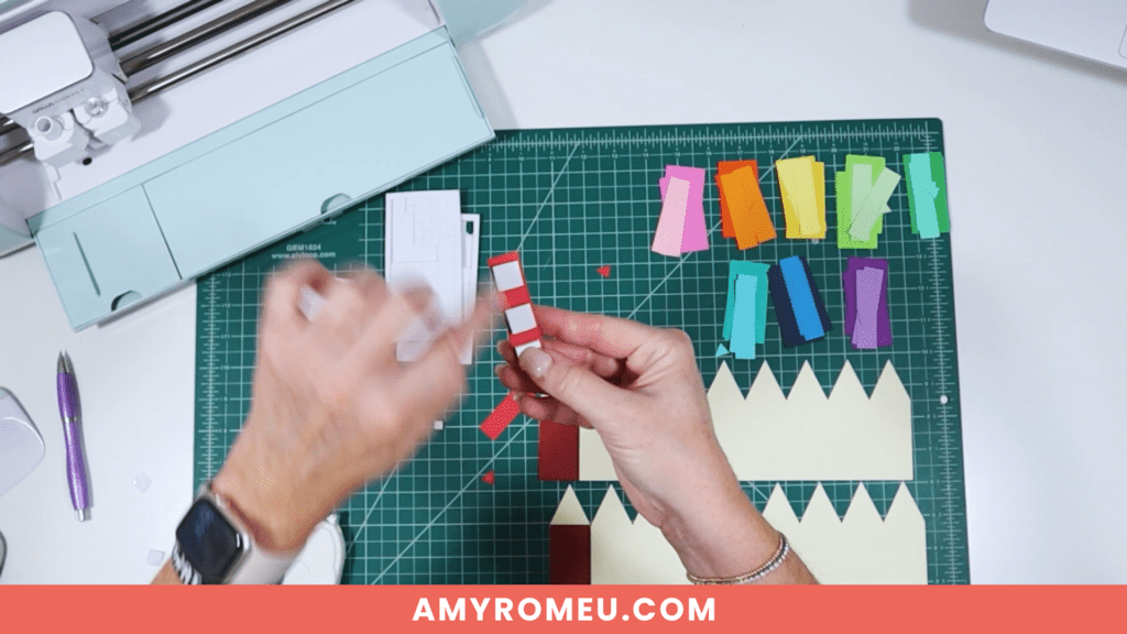 attaching cardstock layers using foam squares