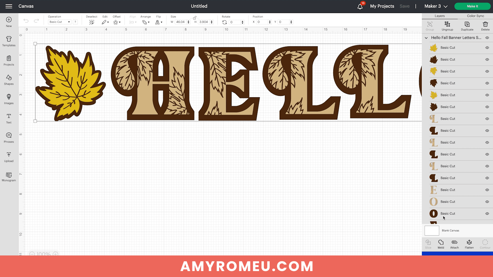 Diy Cricut Hello Fall Fireplace Banner Project Amy Romeu