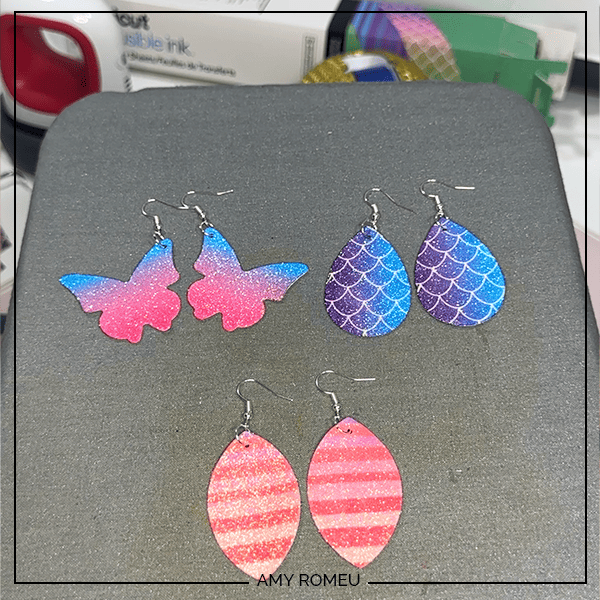 DIY Cricut Infusible Ink Heart Earrings - Amy Romeu