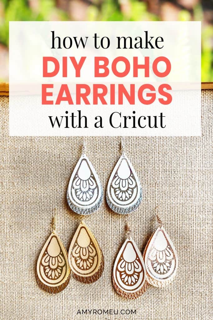 DIY boho earrings Cricut