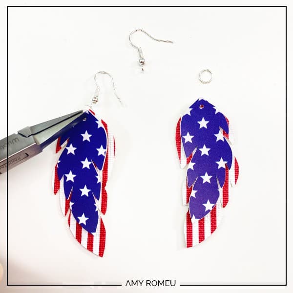 Diy Cricut Stars Stripes Feather Earrings Amy Romeu