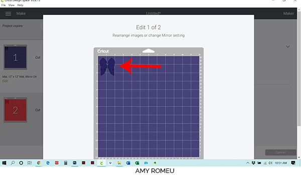 Cricut Design Space how to change mat positioning