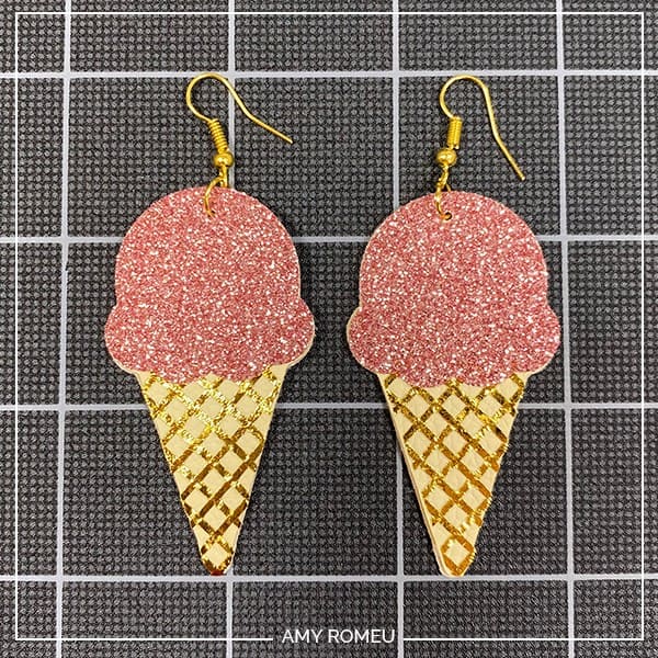 How To Make Ice Cream Cone Earrings With A Cricut Amy Romeu