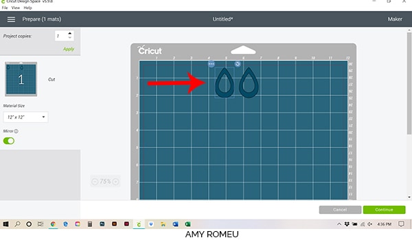 cricut design space mat preview moving locations of shapes