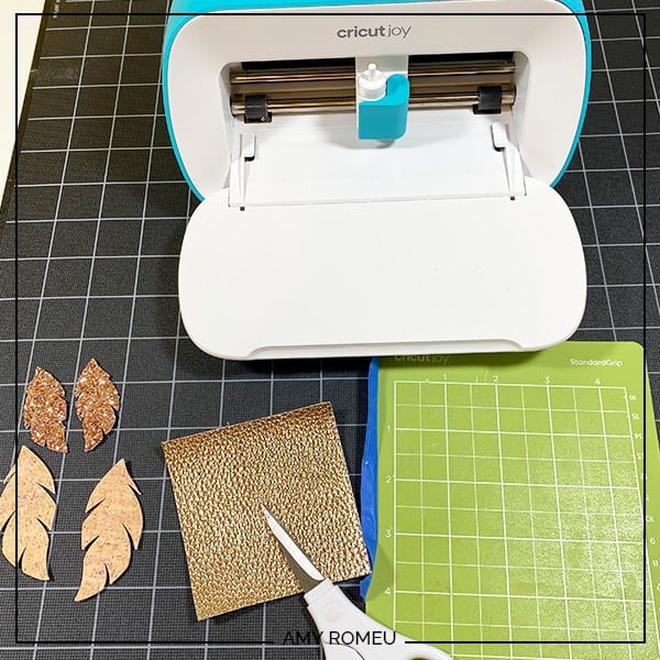 metallic faux leather to cut with a Cricut Joy