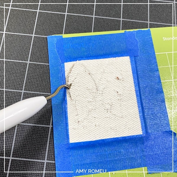 removing glitter faux leather from cricut joy cutting mat