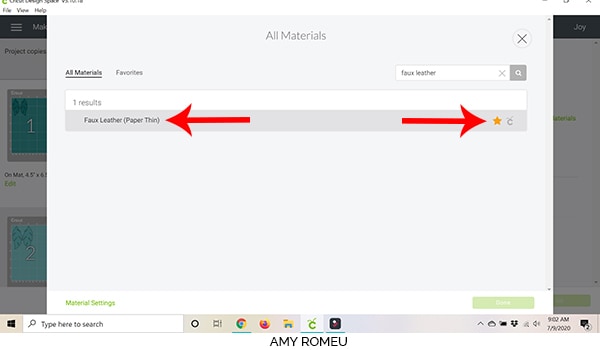 cricut design space cricut joy material selection how to choose faux leather
