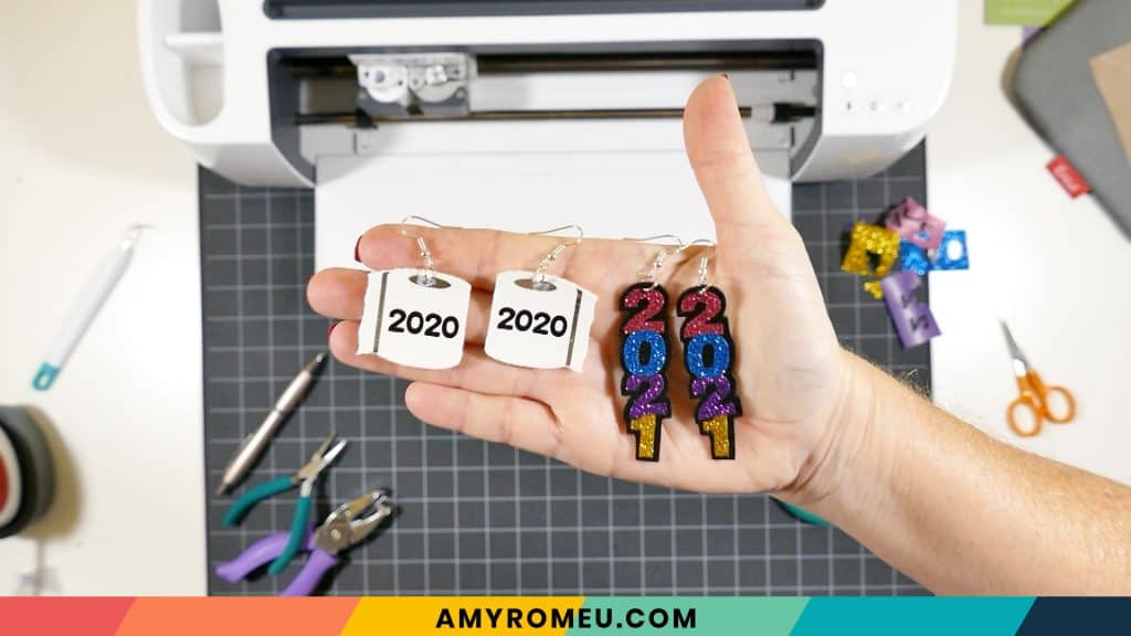 2020 toilet paper earrings and 2021 earrings