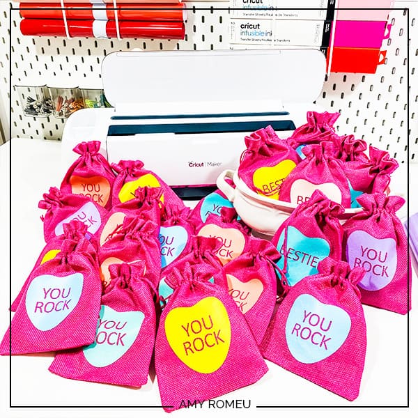 DIY Candy Heart Valentine's Day Gift Bags